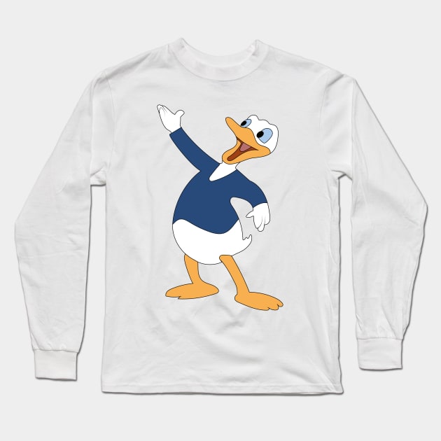 Donald Duck Long Sleeve T-Shirt by InskiyStyle